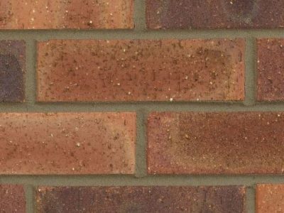 Edwardian Dragfaced Brick, colour red multi