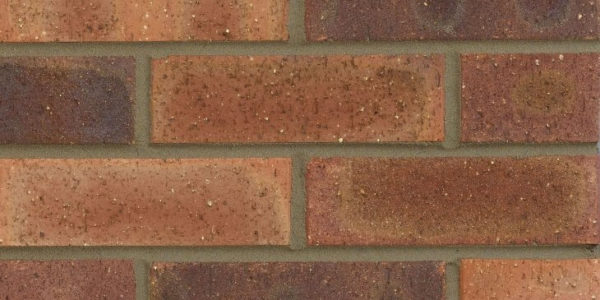 Edwardian Dragfaced Brick, colour red multi